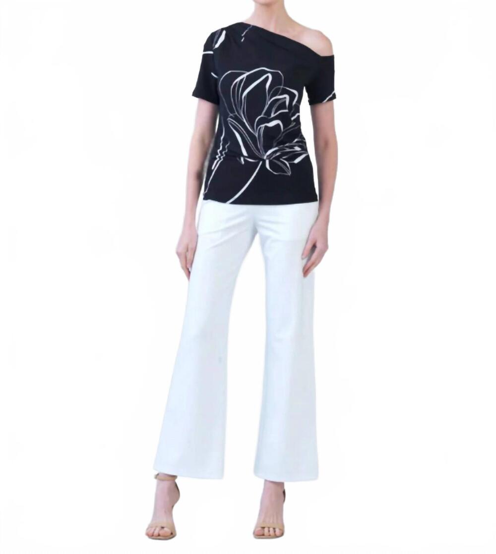 NEW CLARA SUNWOO soft knit top in black/white